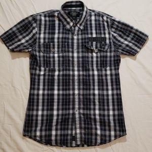 Harley Davidson Mens M Plaid Short Sleeve Shirt